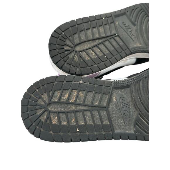 Nike Air Jordan 1 Black & White Mid Lace Up Athletic Sneaker Shoes Size 6.5 - Picture 7 of 12